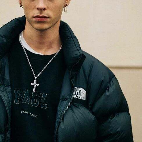 KINGWHYTE Cross Necklace 925 Sterling Silver Celtic Knot Crucifix Pendant Religious Protective Gift Birthday Jewelry for Men Women in Kuwait