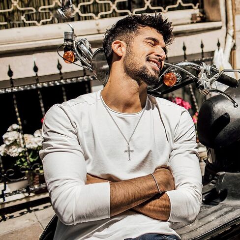 KINGWHYTE Cross Necklace 925 Sterling Silver Celtic Knot Crucifix Pendant Religious Protective Gift Birthday Jewelry for Men Women in Kuwait