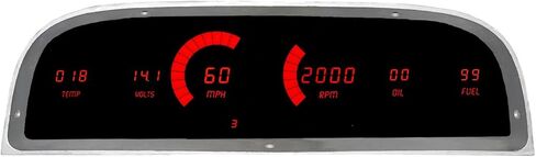1960-1963 Chevrolet Truck LED Digital Dash Replacement Panel (White) in Kuwait