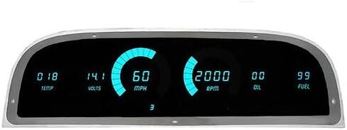 1960-1963 Chevrolet Truck LED Digital Dash Replacement Panel (White) in Kuwait
