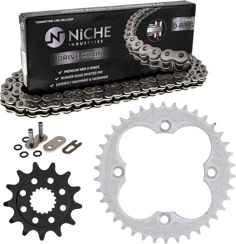 NICHE Drive Sprocket Chain Combo for Honda TRX450R TRX450ER Front 13 Rear 38 Tooth 520V-X X-Ring 88 Links in Saudi Arabia
