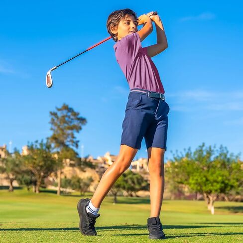 القمصان البولو الأولاد الأكمام قصيرة الأداء مخطط الرطوبة الفتل الجافة تناسب قمصان الجولف للأولاد الشباب in Kuwait