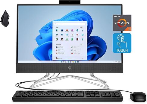 كمبيوتر مكتبي HP All-in-One الأحدث، شاشة FHD مقاس 21.5 بوصة، معالج Intel ثنائي النواة، كاميرا ويب، HDMI، بلوتوث، ماوس ولوحة مفاتيح، Windows 11 (ذاكرة وصول عشوائي سعة 20 جيجابايت | تخزين سعة 1 تيرابايت) in Saudi Arabia