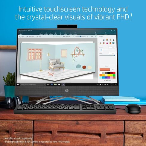 كمبيوتر مكتبي HP All-in-One الأحدث، شاشة FHD مقاس 21.5 بوصة، معالج Intel ثنائي النواة، كاميرا ويب، HDMI، بلوتوث، ماوس ولوحة مفاتيح، Windows 11 (ذاكرة وصول عشوائي سعة 20 جيجابايت | تخزين سعة 1 تيرابايت) in Saudi Arabia