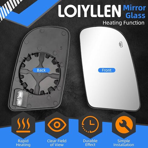 Driver Side Mirror Replacement for Nissan Altima Coupe 2008 2009 2010 2011 2012 2013 - Left Side Mirror Glass, Rear View Mirrors Glass with Power Heated in Saudi Arabia