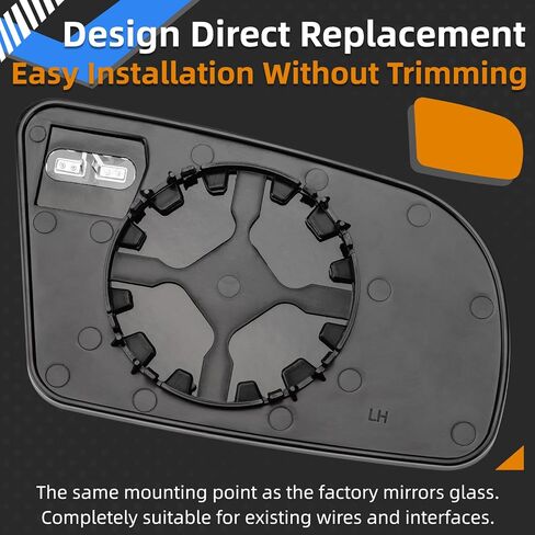 Driver Side Mirror Replacement for Nissan Altima Coupe 2008 2009 2010 2011 2012 2013 - Left Side Mirror Glass, Rear View Mirrors Glass with Power Heated in Saudi Arabia