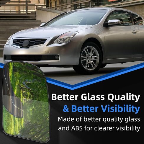 Driver Side Mirror Replacement for Nissan Altima Coupe 2008 2009 2010 2011 2012 2013 - Left Side Mirror Glass, Rear View Mirrors Glass with Power Heated in Saudi Arabia
