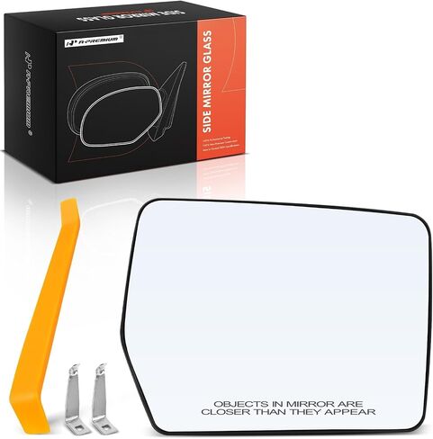 A-Premium Right Passenger Side Mirror Glass Replacement with Backing Plate Compatible with Ford F-150 F150 2004-2014, Exterior Side View Convex Mirror with Holder, Heated, Replace# BL3Z17K707B in Saudi Arabia
