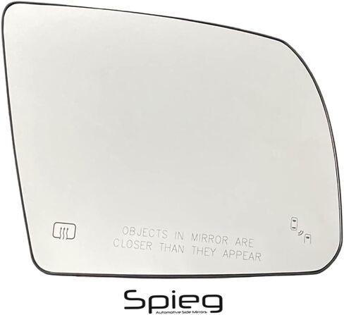 Spieg Passenger Side Mirror Glass For 2014-2020 Toyota Tundra, 2018-2020 Sequoia Heated w/Blind Spot Monitoring w/Backing Plate | Right Side View Mirror Glass Compatible with OE 87903-0C090 in Kuwait