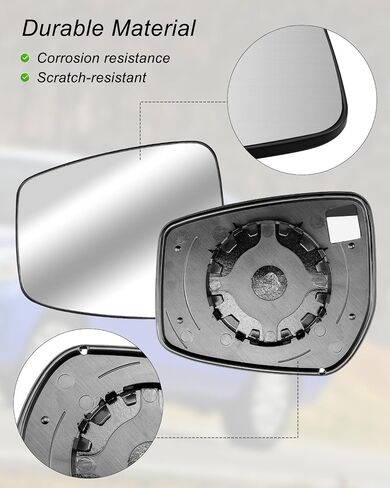 Right Passenger Side Door View Mirror Glass w/Heated Fit for Nissan Versa 2015 2016 2017 2018 2019, Side Rearview Exterior Mirrors Glass with Backing Plate Replace 963659KK0A in Saudi Arabia