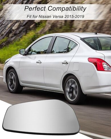 Right Passenger Side Door View Mirror Glass w/Heated Fit for Nissan Versa 2015 2016 2017 2018 2019, Side Rearview Exterior Mirrors Glass with Backing Plate Replace 963659KK0A in Saudi Arabia