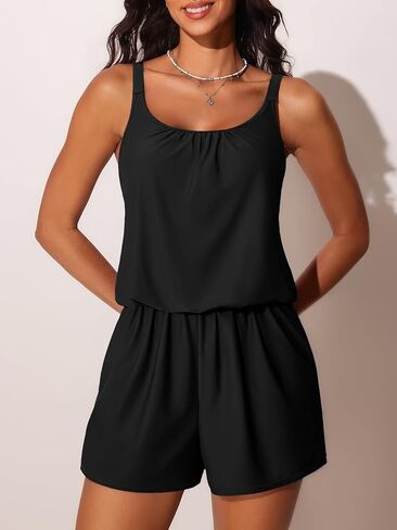 Summer Mae Swim Romper Women's One Piece Swimsuits with Pockets 2025 Blouson Modest Bathing Suits in Kuwait