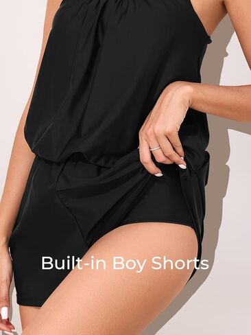 Summer Mae Swim Romper Women's One Piece Swimsuits with Pockets 2025 Blouson Modest Bathing Suits in Kuwait