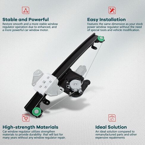 FINDAUTO Power Window Regulator Front Right Side fit for 2013 2014 2015 2016 2017 2018 for Nissan Altima With Motor (OE807203TS0A, 807203TA0A, 807203TA2A,807303TA1A, 80730-3TA1A, 380185,) in Saudi Arabia