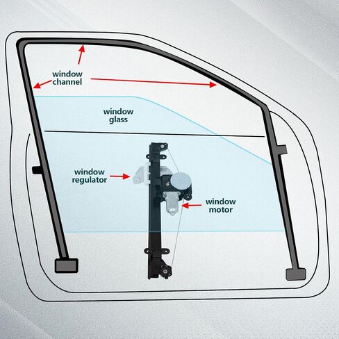 FINDAUTO Power Window Regulator Front Right Side fit for 2013 2014 2015 2016 2017 2018 for Nissan Altima With Motor (OE807203TS0A, 807203TA0A, 807203TA2A,807303TA1A, 80730-3TA1A, 380185,) in Saudi Arabia