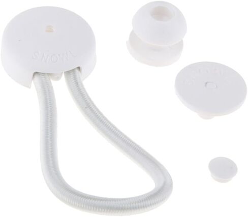 5 PCS Bungee Shock Cord Clip with Knobs, Pull Tie Down Tarp Canvas Knobs for Camping Tents Cargo Pool Awning Car Cover Holding Wire Hoses(White) in Saudi Arabia