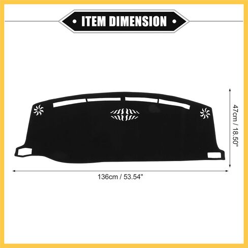 Car Dashboard Cover Mat Compatible for Jeep Compass 2022-2023, Protective Polyester Black Center Console Interior Trim Dash Board Mat Auto Replacement Parts in Saudi Arabia