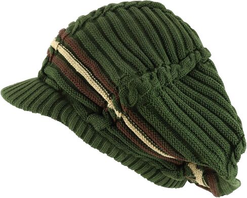 Armycrew Dreadlock Deep Shell Rgy Cable Conit Cotton Rasta Beanie مع حافة in Kuwait