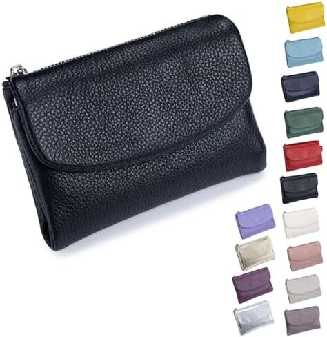 Joyfuliygo Wallet,Relevontk Wallet,Unisex Soft Pebble Leather Wallets,5.3in Short Genuine Leather Coin Card Holder (Red) in Saudi Arabia