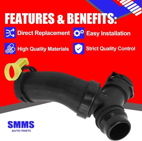 SMMS HVAC Engine Heater Hose Assembly T-Connector Hose for Ford F-150 Lobo Mustang 2011-2018 for Lincoln Mark LT 2011-2014, Replace#BR3Z8566A 626-541 in Saudi Arabia