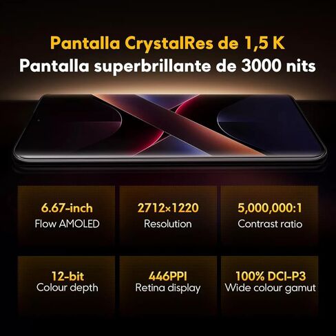Xiaomi Poco X7 5G + 4G LTE (لـ Tmobile Mint Tello & Global) (512GB + 12GB) AI منحني 6.67 "50 ميجابكسل CAM NFC Dual SIM غير مقفل 24095PCADG (الفضة) in Kuwait