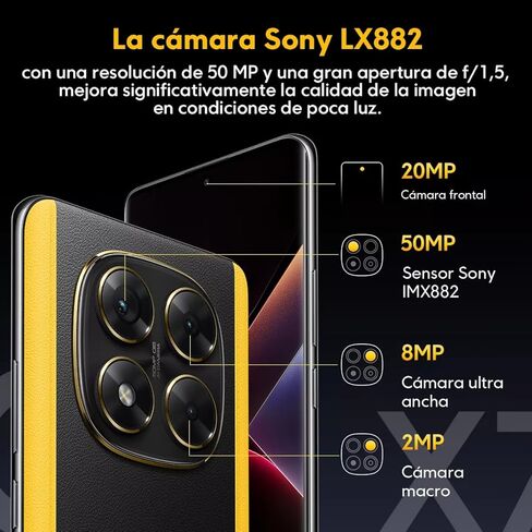 Xiaomi Poco X7 5G + 4G LTE (لـ Tmobile Mint Tello & Global) (512GB + 12GB) AI منحني 6.67 "50 ميجابكسل CAM NFC Dual SIM غير مقفل 24095PCADG (الفضة) in Kuwait