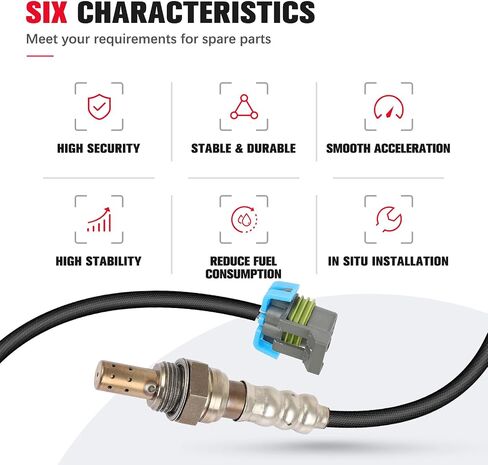 QIJIAUTO O2 Oxygen Sensor Downstream & Bank 1 Sensor 2 - Fit for Chevy Colorado, Equinox, Malibu, for Buick Enclave, Lacrosse, for GMC Canyon, for Hummer H3 - Replace# 12597947, 12604538 in Saudi Arabia