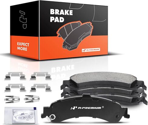 A-Premium Rear Ceramic Disc Brake Pads Set Compatible with Cadillac, Chevy and GMC Models - Silverado 1500, Sierra 1500, Escalade, Escalade ESV/ESV, Avalanche 1500, Suburban 1500, Tahoe, Yukon XL 1500 in Saudi Arabia