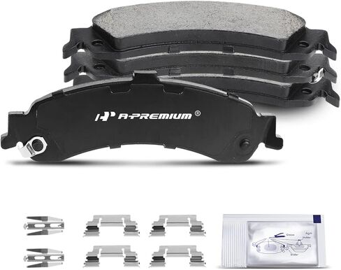 A-Premium Rear Ceramic Disc Brake Pads Set Compatible with Cadillac, Chevy and GMC Models - Silverado 1500, Sierra 1500, Escalade, Escalade ESV/ESV, Avalanche 1500, Suburban 1500, Tahoe, Yukon XL 1500 in Saudi Arabia