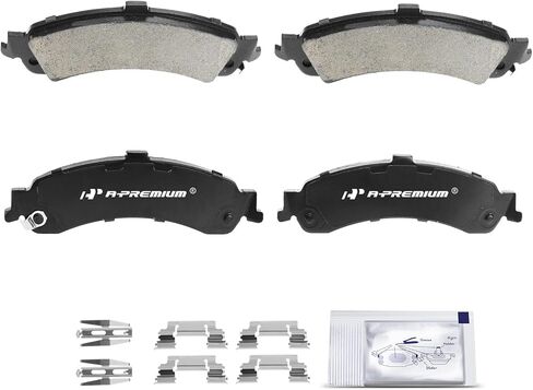 A-Premium Rear Ceramic Disc Brake Pads Set Compatible with Cadillac, Chevy and GMC Models - Silverado 1500, Sierra 1500, Escalade, Escalade ESV/ESV, Avalanche 1500, Suburban 1500, Tahoe, Yukon XL 1500 in Saudi Arabia