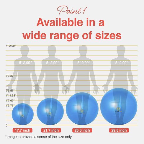 Primasole Yoga Ball Fitness & Exercise Balls for Workout Birthing Ball for Pregnancy Office Ball Chair75CM Pale Gray in Kuwait