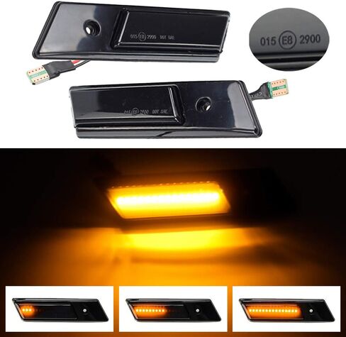 Turn Signal Lamp Led Front Fender Side Marker Light Compatible with BMW E36 E32 (Black) in Saudi Arabia