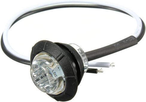 GSRECY 3/4 "مختومة مستديرة LED مؤشرات الجانبية الخلفية مؤشرات الضوء الخفيف ماء التخليص الرصاصة ضوء 12V 24V لقوارب شاحنة السيارات حافلات الحافلات تري كابينة علامة RV علامة (AMBER ، 24V) in Kuwait