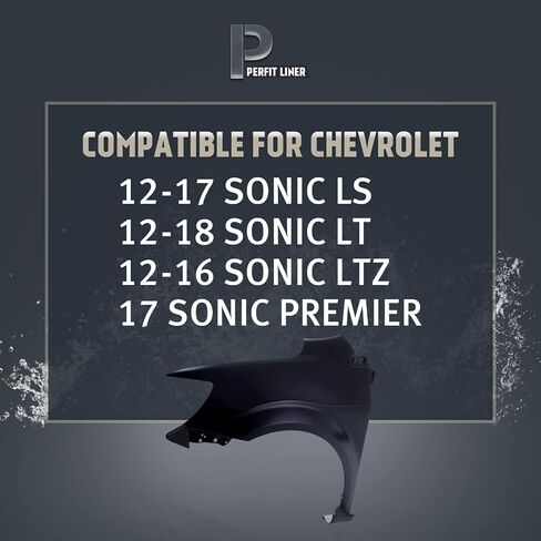 Perfit Liner الأمامية السائق اليسرى الجانبين مجموعة مع ثقب العلامة الجانبية يناسب 2012-2018 Chevy Sonic GM1240374 95483685 in Saudi Arabia