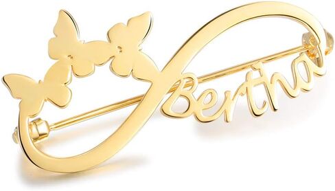 Albertband Name Brooch Pin Personalized Gifts for her Customized Name Brooch for Mother Women Fashion Pin Jewelry Christmas Gifts for mom in Saudi Arabia