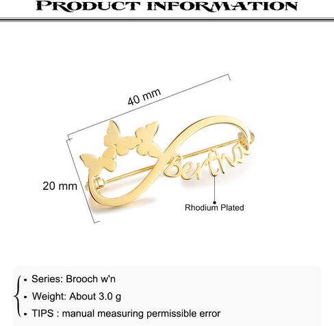 Albertband Name Brooch Pin Personalized Gifts for her Customized Name Brooch for Mother Women Fashion Pin Jewelry Christmas Gifts for mom in Saudi Arabia
