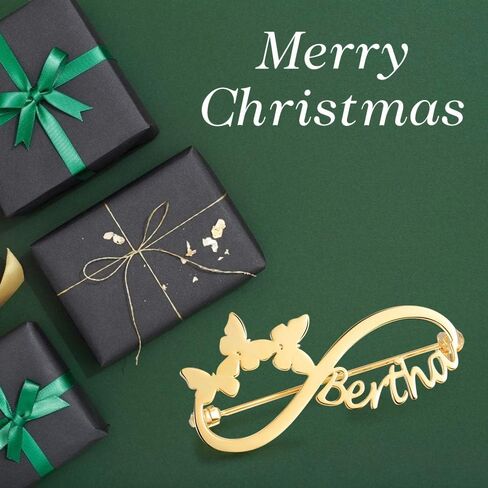 Albertband Name Brooch Pin Personalized Gifts for her Customized Name Brooch for Mother Women Fashion Pin Jewelry Christmas Gifts for mom in Saudi Arabia