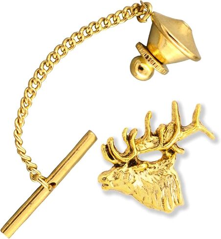Creative Pewter Designs Gold Plated Elk Tie Tack MG001TT in Saudi Arabia