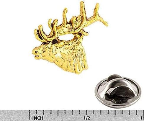Creative Pewter Designs Gold Plated Elk Tie Tack MG001TT in Saudi Arabia