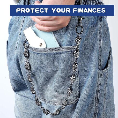 Skull Chunky Pants Chain,Wallet Chains for Men,Pocket Chain Belt Chain in Saudi Arabia