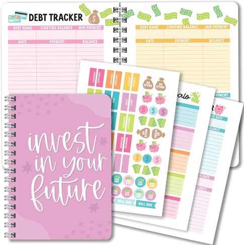 Retro Monthly Budget Planner 2025-2026 - Financial Planner Organizer Budget Book Planner, 2025 Budget Planner And Monthly Bill Organizer, Bill Book Organizer, Bill Tracker Notebook, Budgeting Book in Saudi Arabia