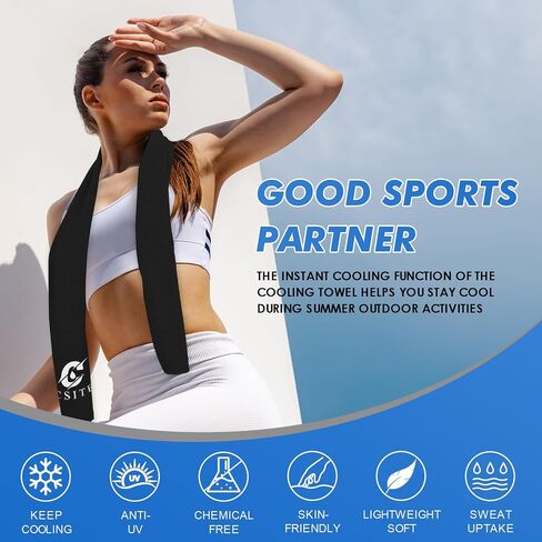 3 Pack Cooling Towels (47"x12") for Neck and Face, Ice Towel for Hot Weather, Soft Breathable Chilly Gym Towels, Microfiber Towel for Work Out, Yoga, Running, Camping & More Activities in Saudi Arabia