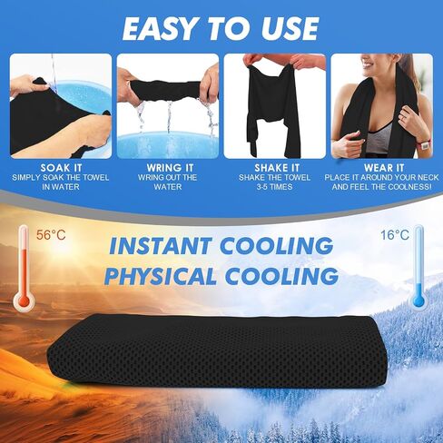 3 Pack Cooling Towels (47"x12") for Neck and Face, Ice Towel for Hot Weather, Soft Breathable Chilly Gym Towels, Microfiber Towel for Work Out, Yoga, Running, Camping & More Activities in Saudi Arabia