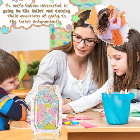 جرة مكافأة مغناطيسية شخصية ، جرة مبتسم مع ملصقات رسائل ملونة ، مثالية لنظام المكافآت الفصول الدراسية ، مخطط روتيني المنزل ، التدريب الإيجابي للسلوك (42 ٪ سمسم) in Kuwait