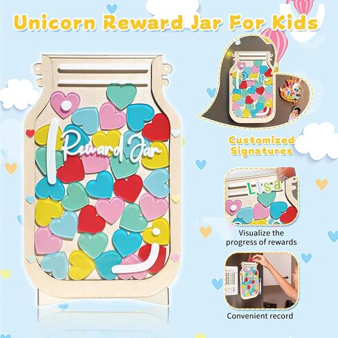 Personalized Magnetic Reward Jar, Smiley Faces Jar with Colorful Letter Stickers, Ideal for Classroom Reward System, Home Chore Chart, Positive Behavior Training (42PCS Smiley) in Saudi Arabia
