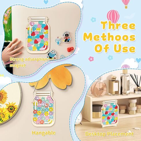 Personalized Magnetic Reward Jar, Smiley Faces Jar with Colorful Letter Stickers, Ideal for Classroom Reward System, Home Chore Chart, Positive Behavior Training (42PCS Smiley) in Saudi Arabia
