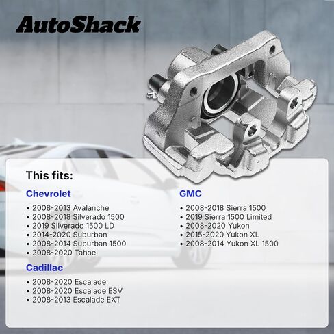 AutoShack Front and Rear Brake Calipers Set of 4 Assembly with Bracket Replacement for Chevrolet Silverado 1500 Tahoe Suburban 1500 GMC Sierra 1500 Yukon V8 Driver and Passenger Side Kit BC40084 in Saudi Arabia
