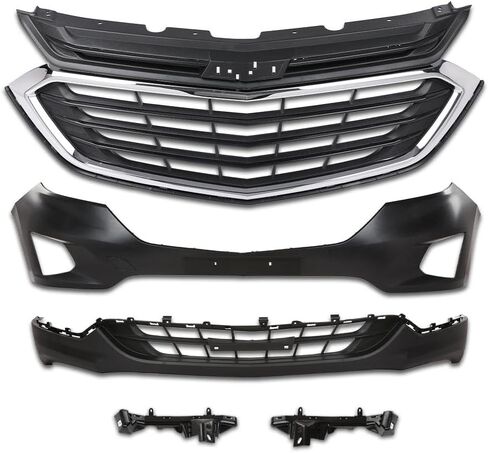 G-PLUS Front Bumper Cover Upper Lower Assembly Kit Compatible with Chevy Equinox 2018-2021(submodel:LS,L,LT,Premier) 84150736, 84150754, 84150755 in Saudi Arabia