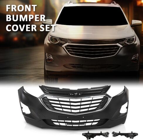 G-PLUS Front Bumper Cover Upper Lower Assembly Kit Compatible with Chevy Equinox 2018-2021(submodel:LS,L,LT,Premier) 84150736, 84150754, 84150755 in Saudi Arabia