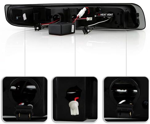 ACANII - For 2000-2006 Chevy Suburban Tahoe 99-02 Silverado Smoked Lens LED Parking Turn Singal Lamps Bumper Lights in Saudi Arabia